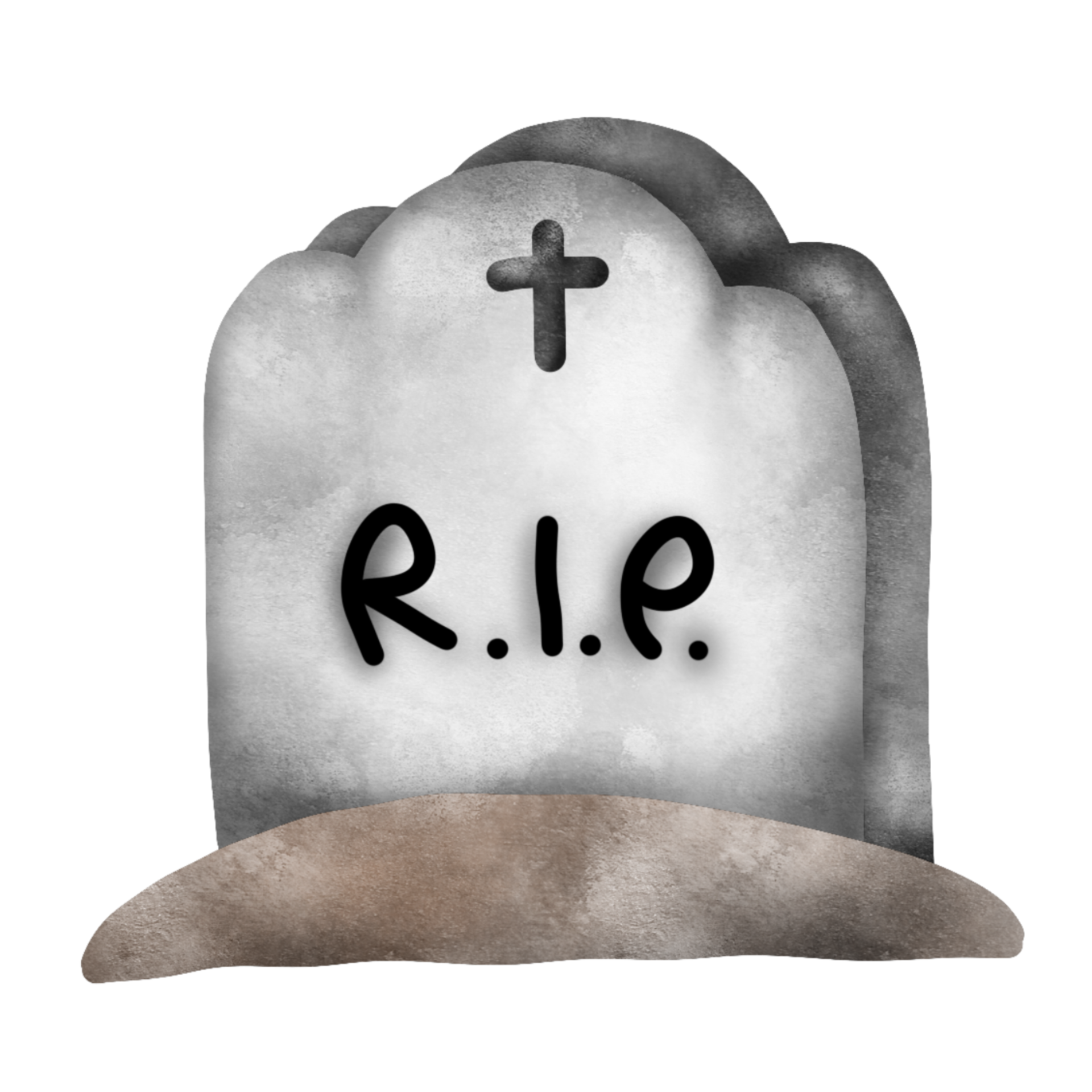 Grave marker R.I.P.hand drawn in halloween day. 29110476 PNG