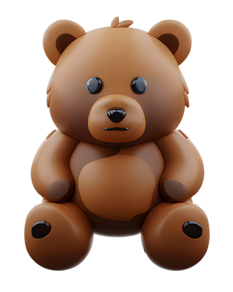 Grizzy Bear 3D Illustration png