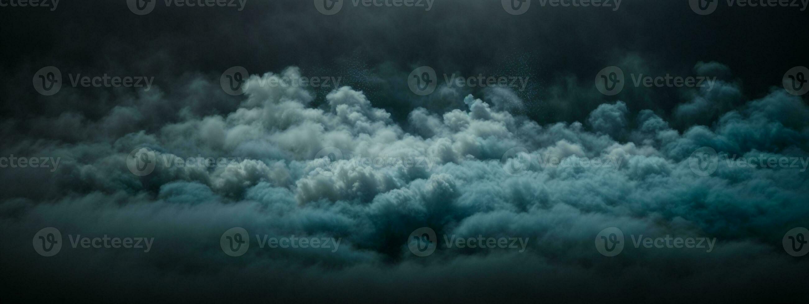 Abstract Smoke In Dark Background. AI generated photo