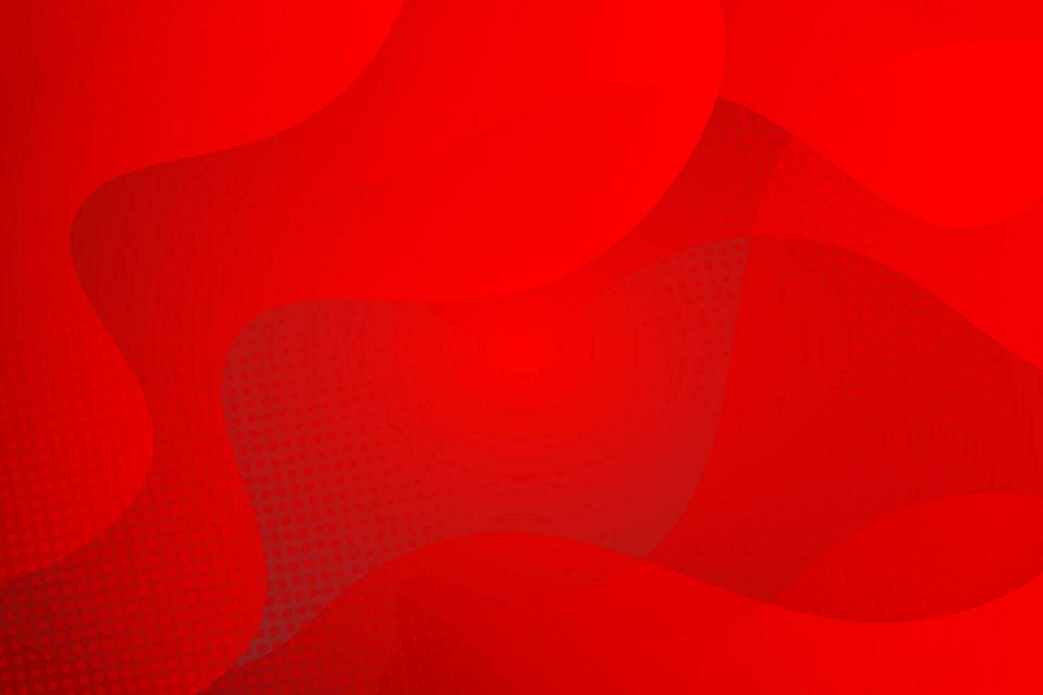 Abstract Red wave Background with halftone dots vector
