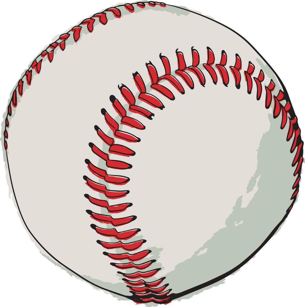 Hand Drawn Baseball vector