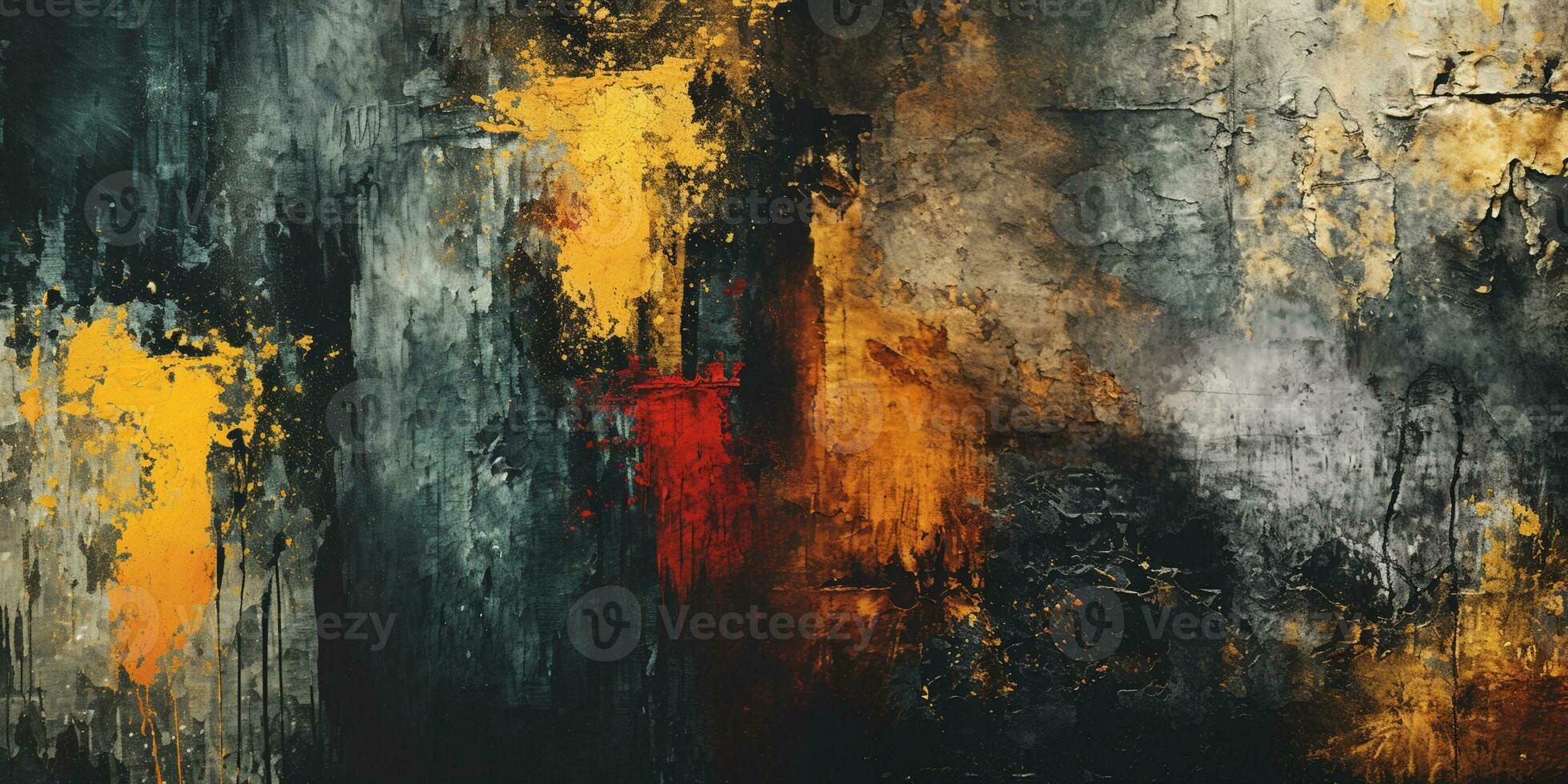 grunge wall texture background. Metropolis Grunge - Background Texture with Vibrant Red, Yellow, Gray and Rust Colors. Grunge hardness - abstract background with rough structure. generative AI, photo