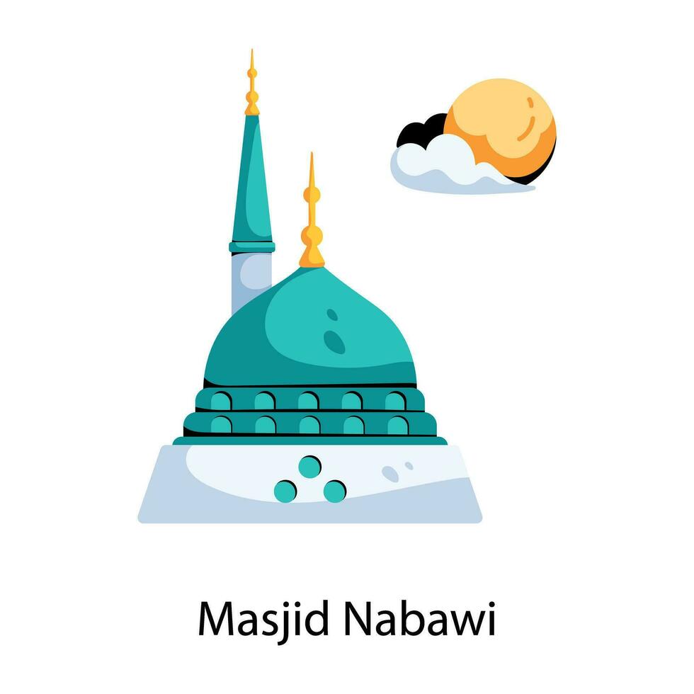 Trendy Masjid Nabawi vector