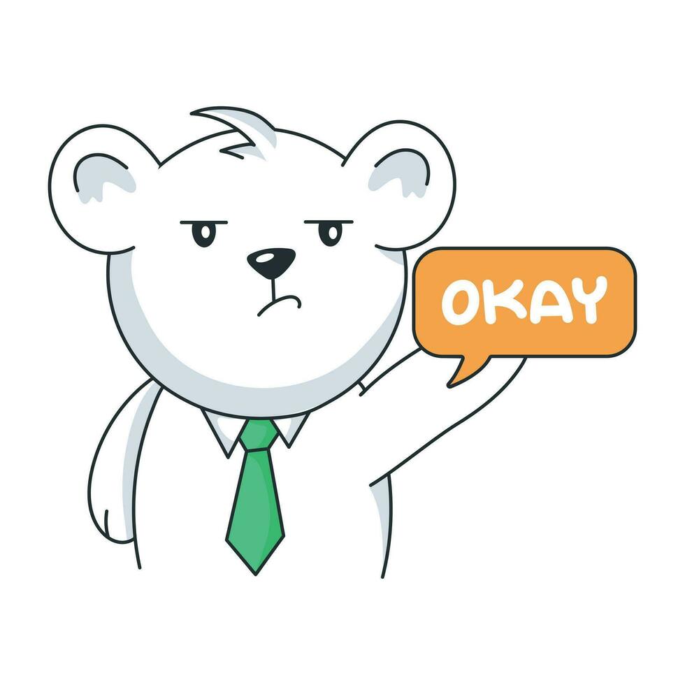Trendy Okay Message vector