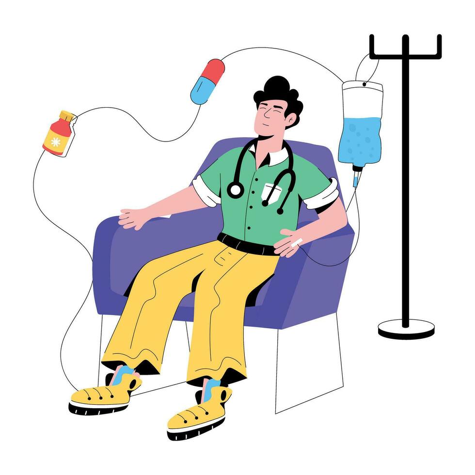 Trendy IV Therapy vector