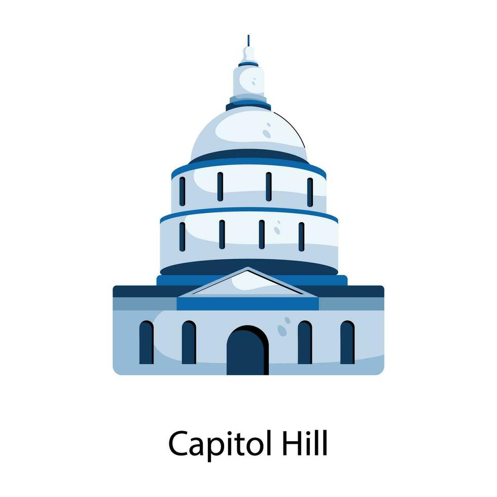Trendy Capitol Hill vector