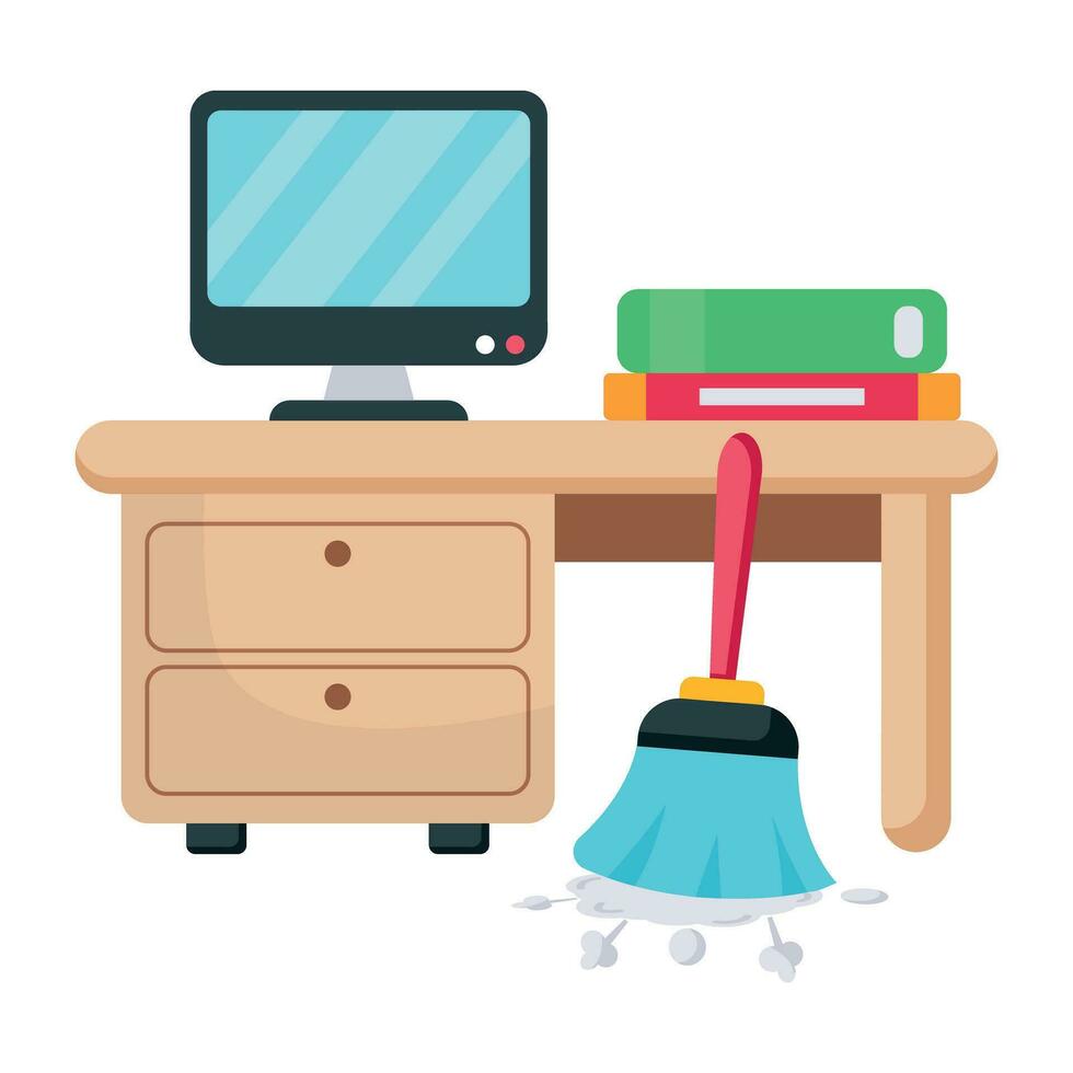 Trendy Office Cleaning vector