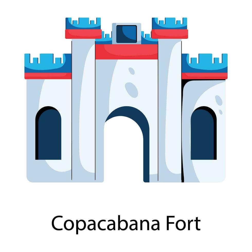 Trendy Copacabana Fort vector