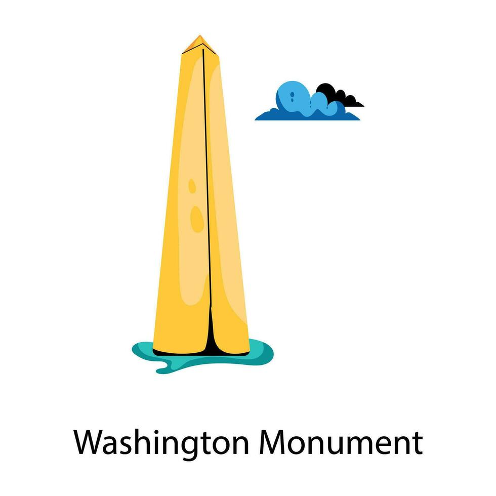 Trendy Washington Monument vector