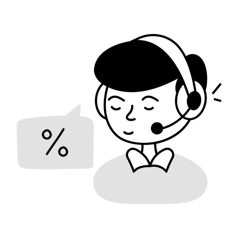 Trendy Customer Support vector