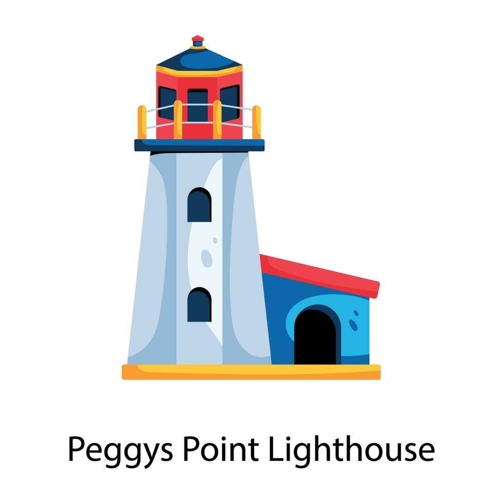 Peggys Point Lighthouse vector