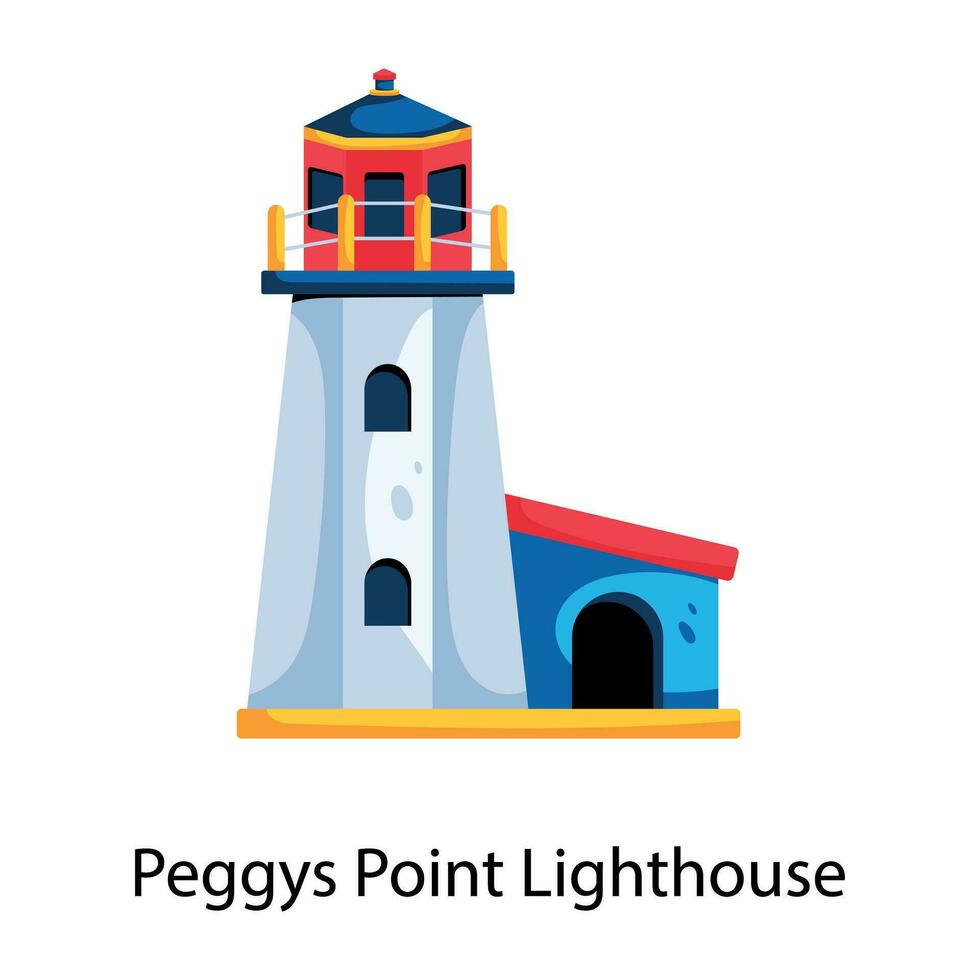 Peggys Point Lighthouse 29111673 Vector Art at Vecteezy