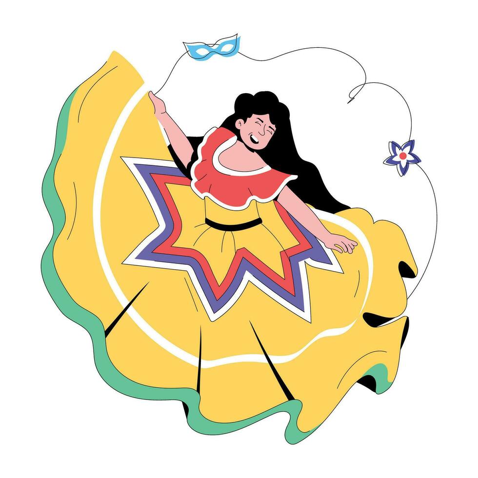 Trendy Mayo Festival vector