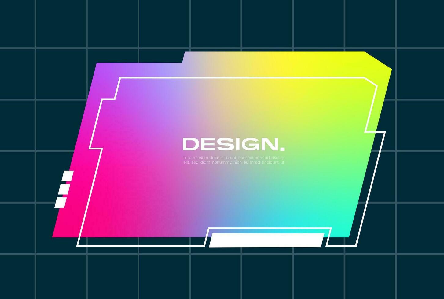 Futuristic pop up interface illustration. Video overlay element. vector