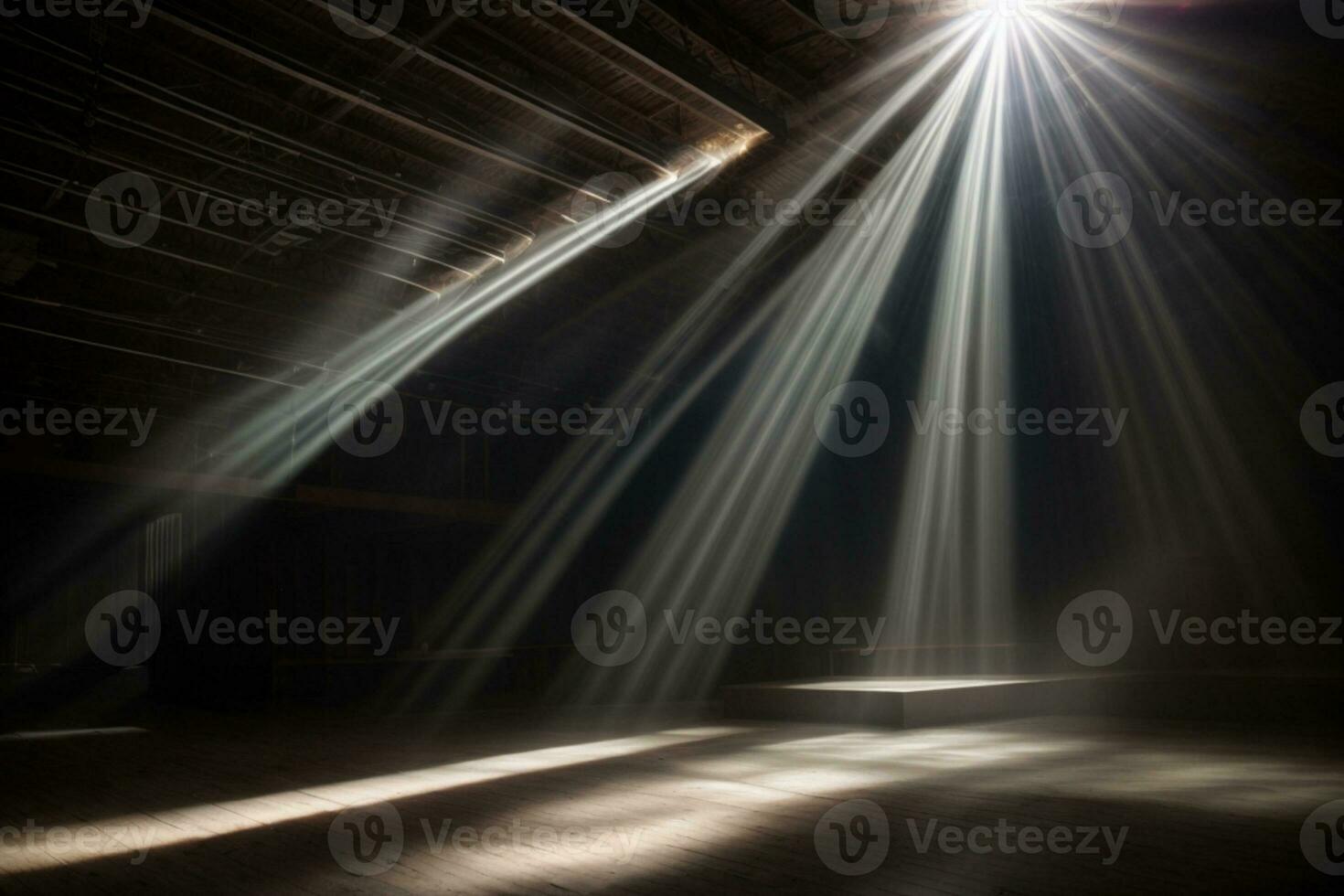 abstract beautiful rays of light on black background.. AI generated photo