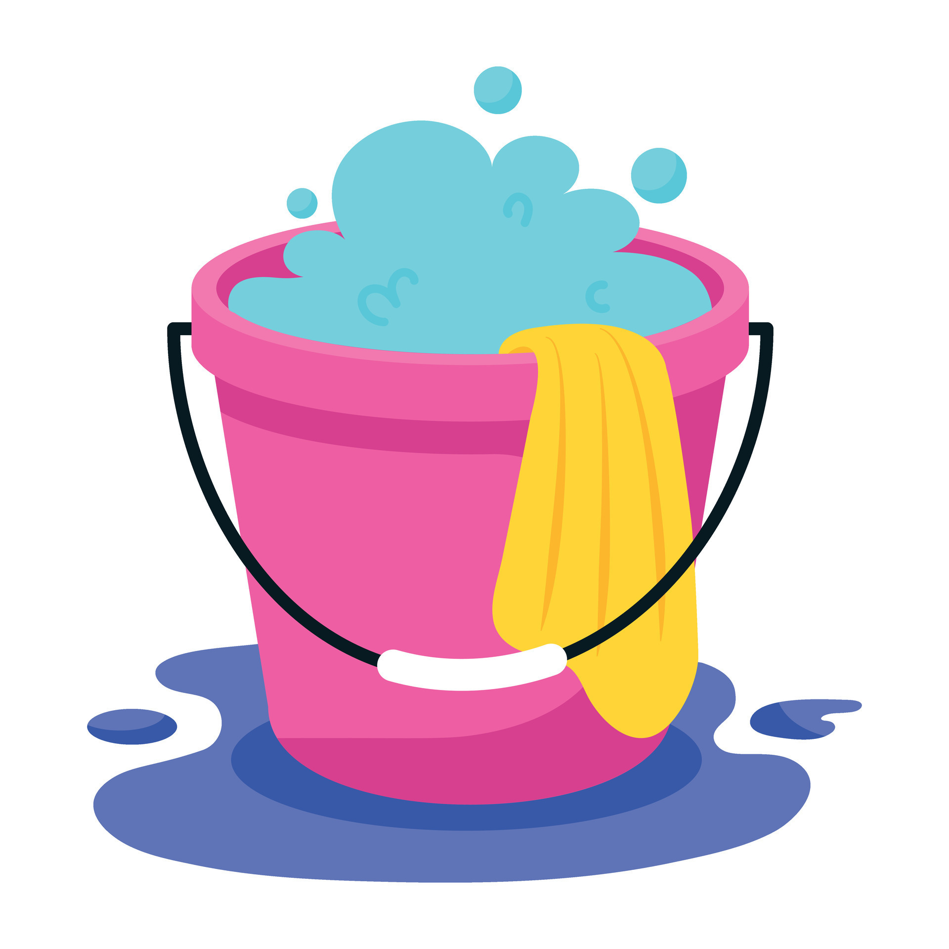 Trendy Cleaning Bucket 29111722 Vector Art at Vecteezy