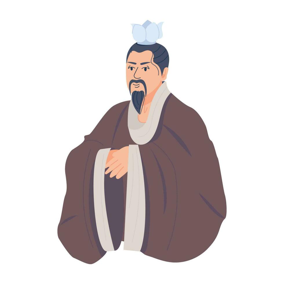 Trendy Chinese Priest vector