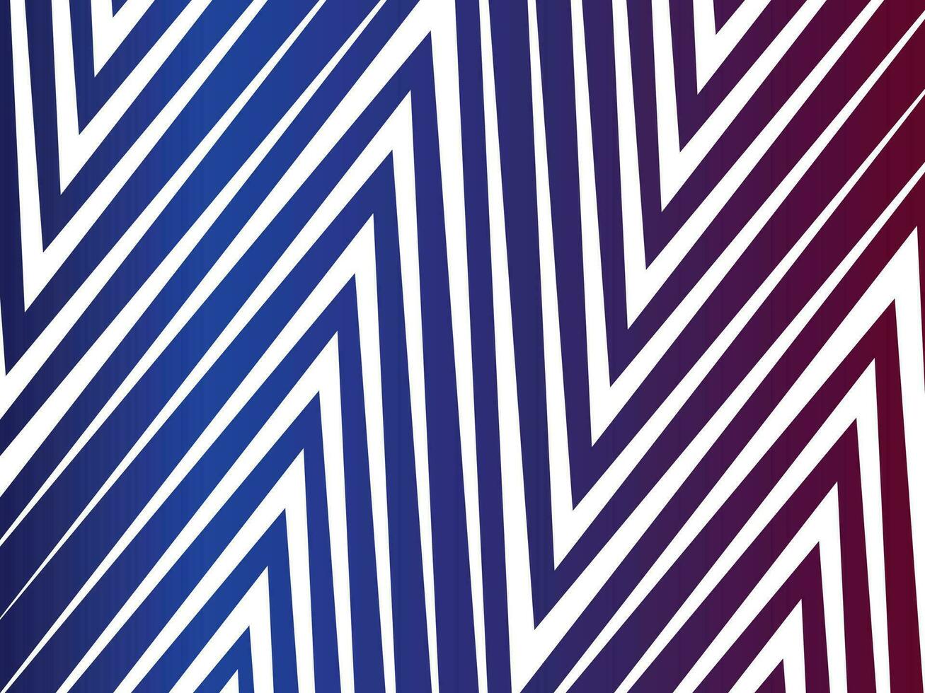 Zig zag white triangle pattern vector decorative background isolated on dark blue and red gradient horizontal template. Simple flat concept backdrop wallpaper for social media or poster background.