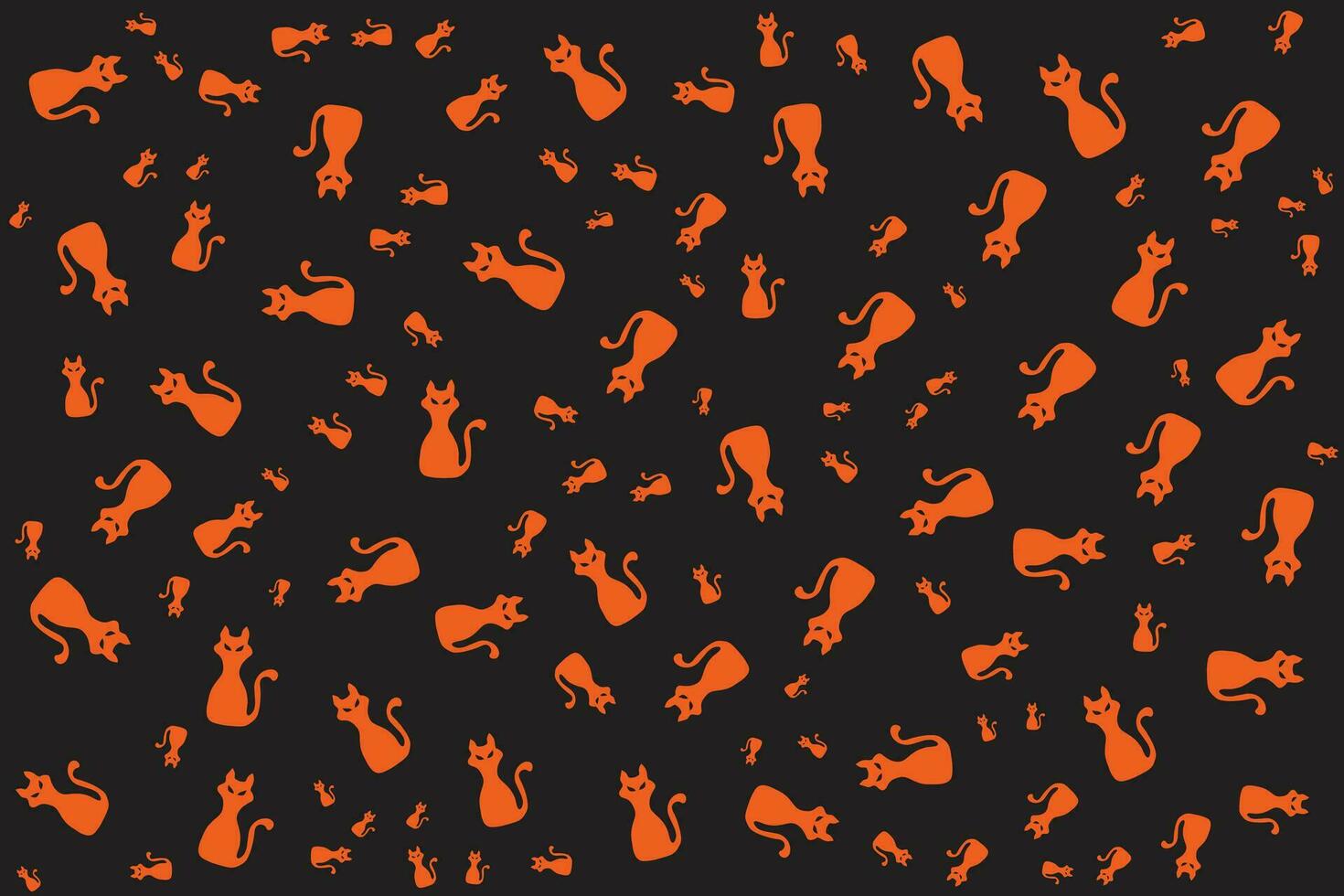 Hand drawn flat Halloween pattern design vector