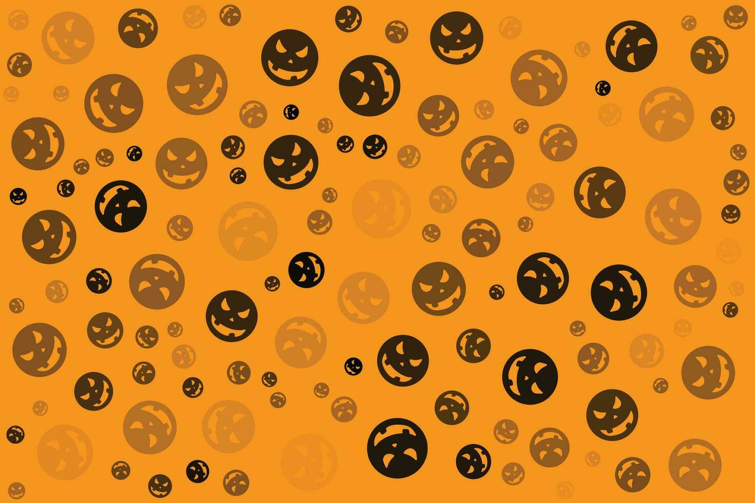Hand drawn flat Halloween pattern design vector
