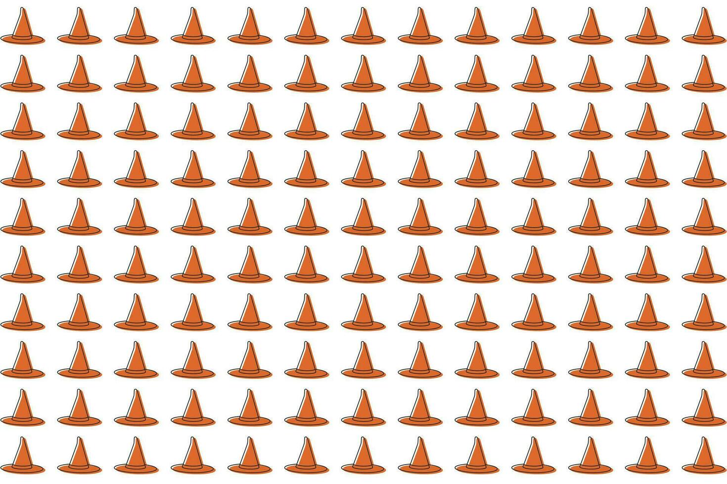 Hand drawn flat Halloween pattern design vector
