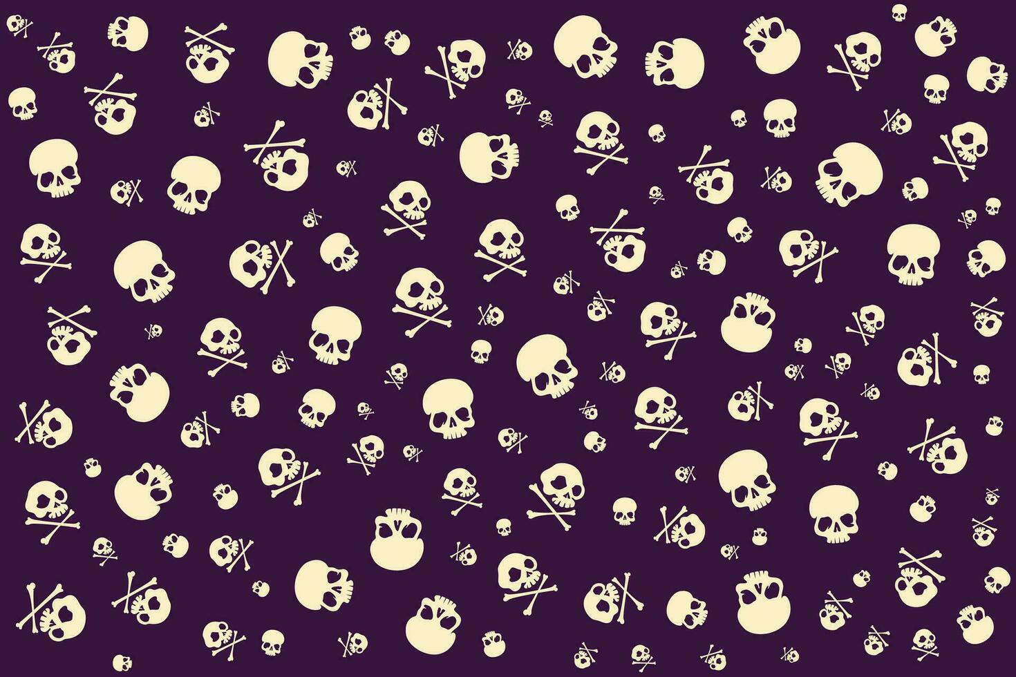 Hand drawn flat Halloween pattern design vector