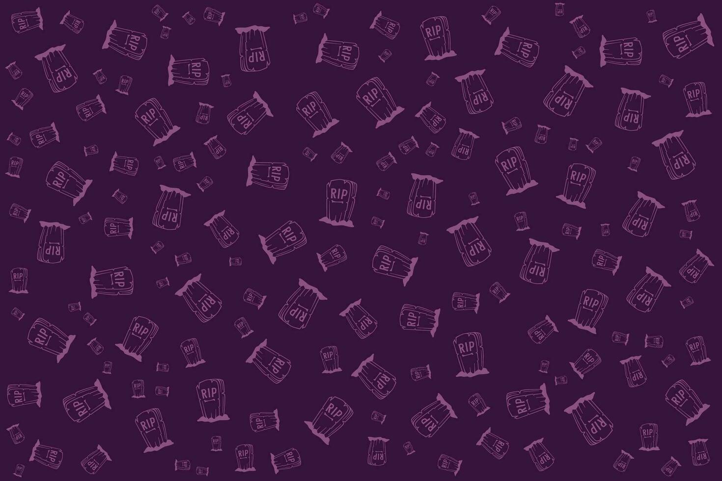 Hand drawn flat Halloween pattern design vector