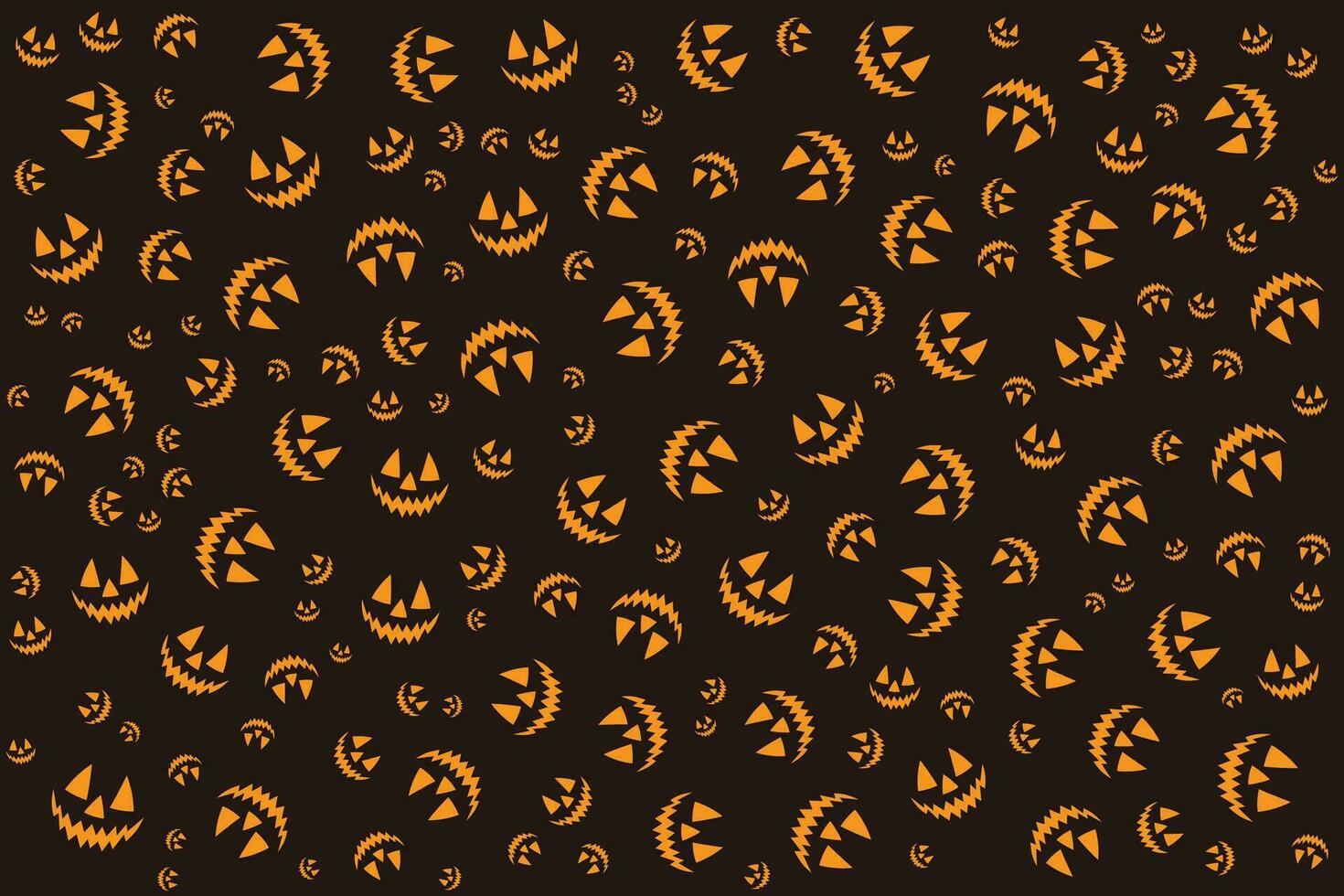 Hand drawn flat Halloween pattern design vector