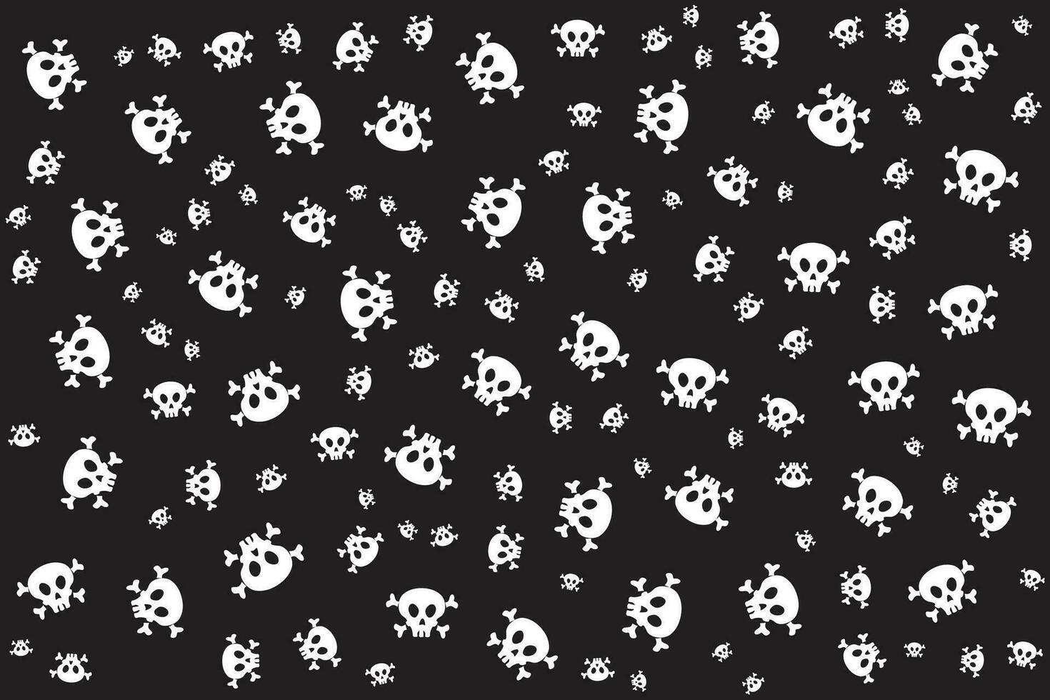 Hand drawn flat Halloween pattern design vector