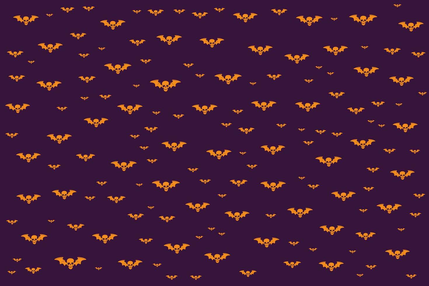 Hand drawn flat Halloween pattern design vector