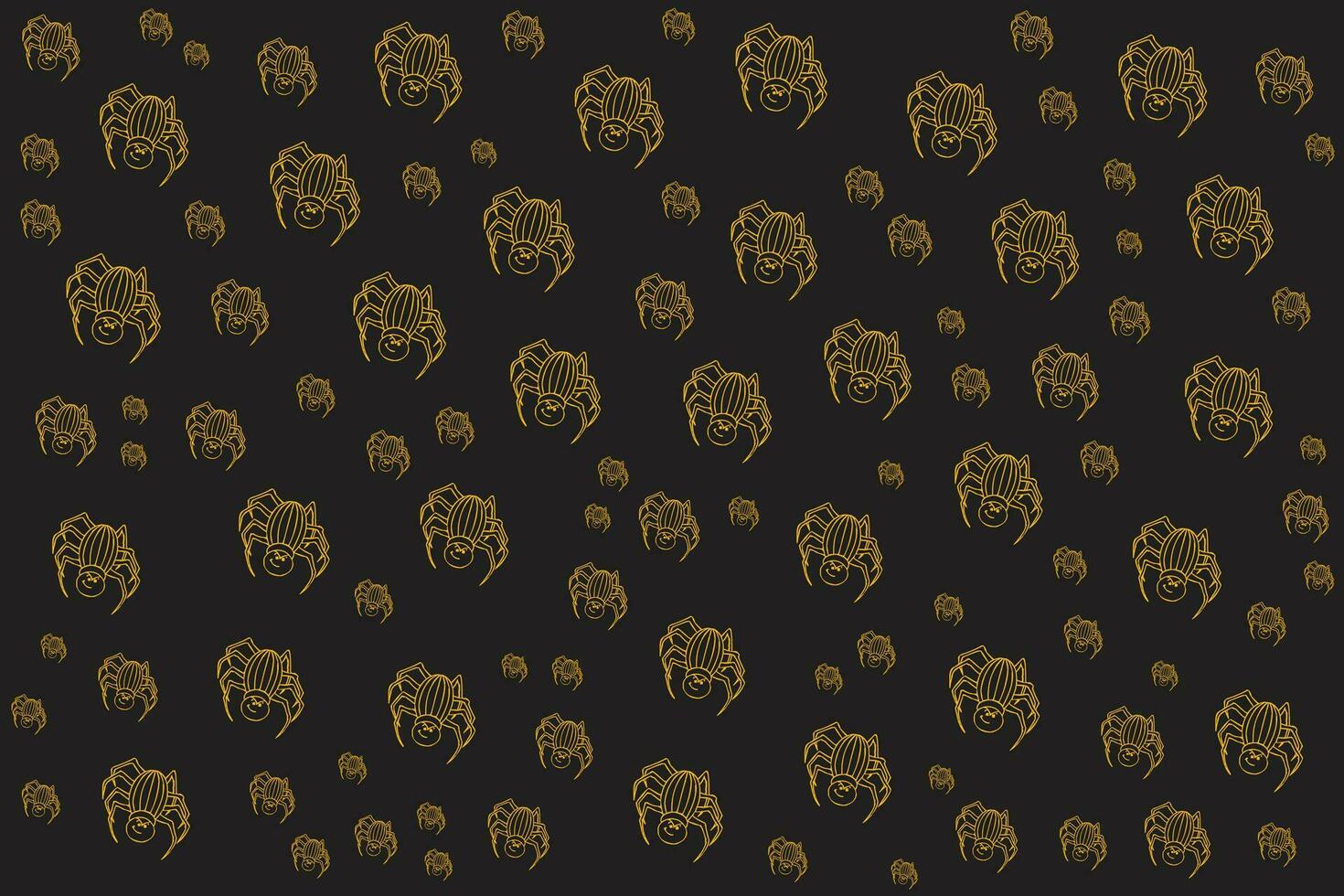Hand drawn flat Halloween pattern design vector