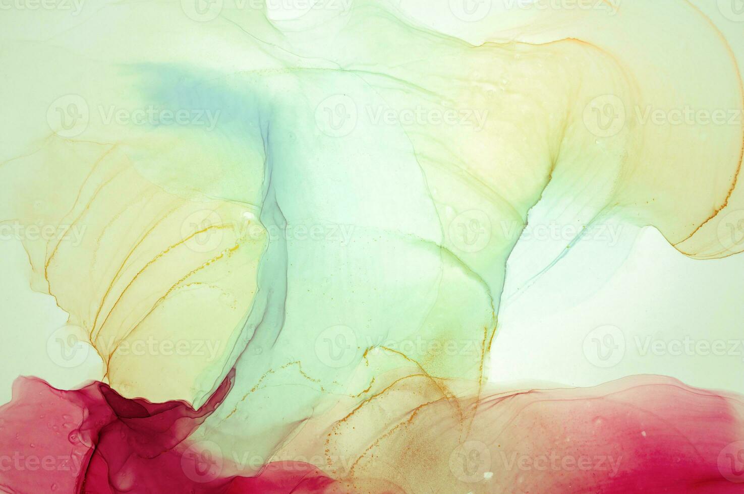 Alcohol ink sea texture. Abstract ocean art. Natural Luxury. Style incorporates the swirls of marble or the ripples of agate. Very beautiful red paint. photo