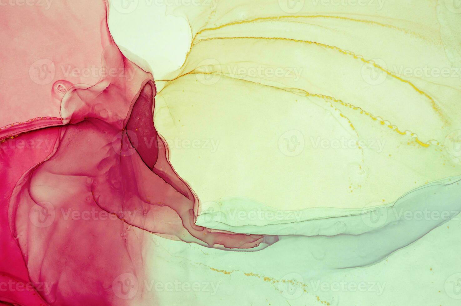 Alcohol ink sea texture. Abstract ocean art. Natural Luxury. Style incorporates the swirls of marble or the ripples of agate. Very beautiful red paint. photo