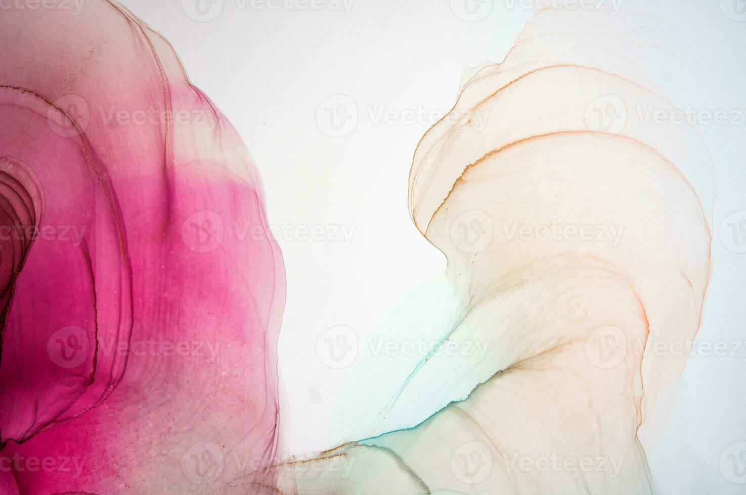 The picture is painted in alcohol ink. Abstraction will perfectly fit into a modern interior. Closeup of the painting. Colorful abstract painting background. photo