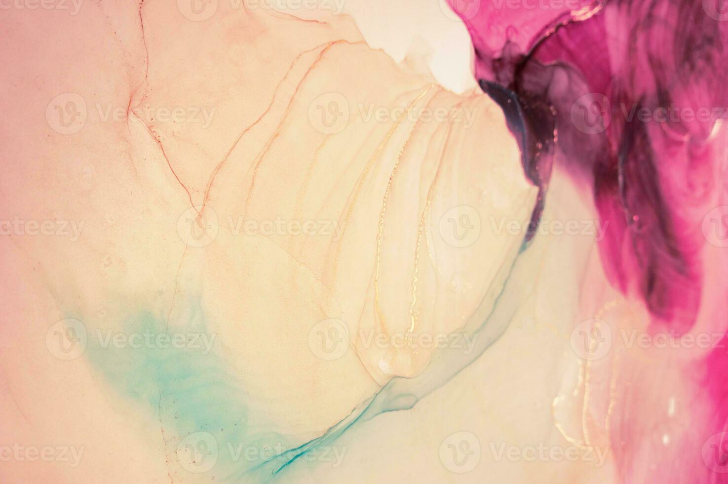 Alcohol ink sea texture. Abstract ocean art. Natural Luxury. Style incorporates the swirls of marble or the ripples of agate. Very beautiful red paint. photo