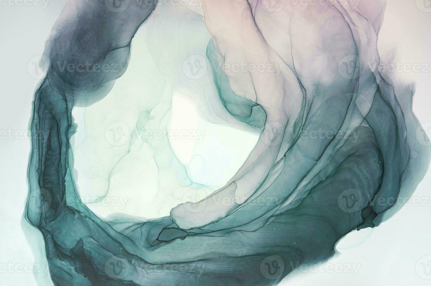 Alcohol ink sea texture. Contemporary art. Spots of oil paint. Abstract art background. Multicolored bright texture. Fragment of artwork. Modern art. Inspired by the sky, as well as steam and smoke. photo