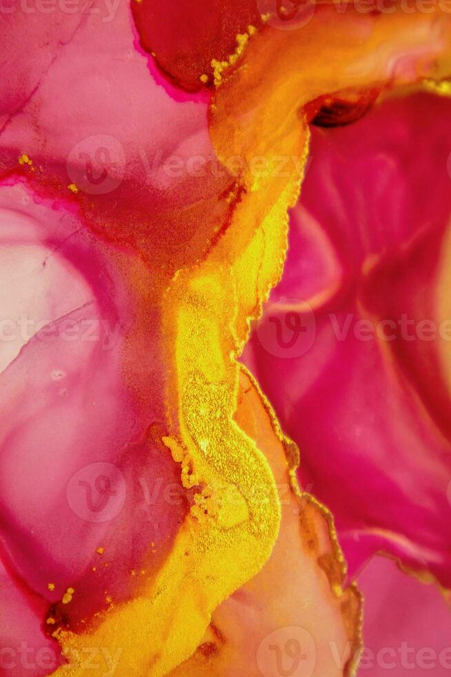 Alcohol ink. Style incorporates the swirls of marble or the ripples of agate. Abstract painting, can be used as a trendy background for wallpapers, posters, cards, invitations, websites. photo