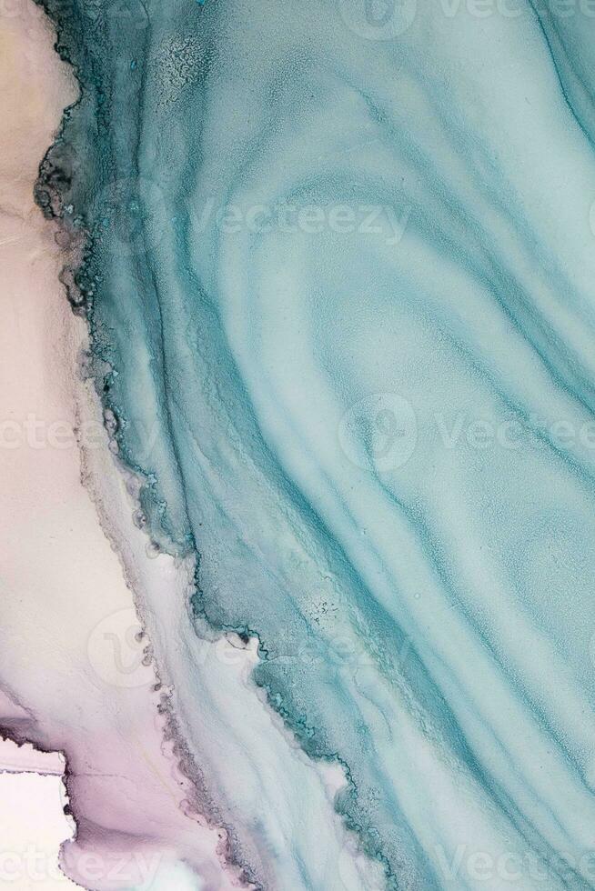 Alcohol ink. Artistic bright splash. Liquid artwork. Purple marble texture. Abstract ethereal swirl. Contemporary art. Abstract art background. Multicolored bright texture. Sophisticated illustration. photo