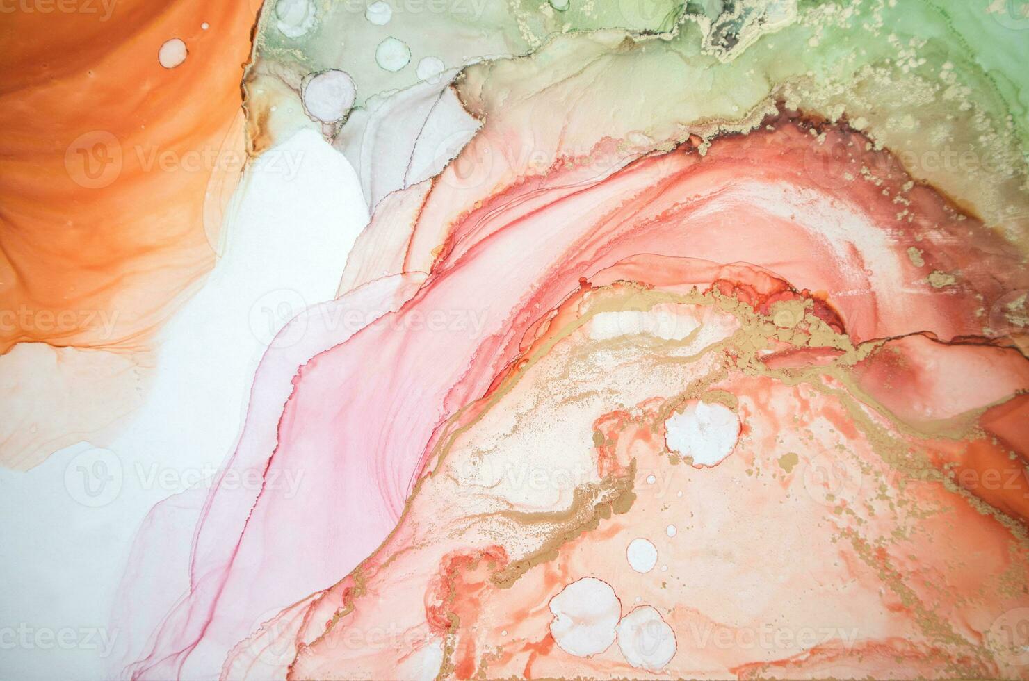 Alcohol ink. Style incorporates the swirls of marble or the ripples of agate. Abstract painting, can be used as a trendy background for wallpapers, posters, cards, invitations, websites. photo