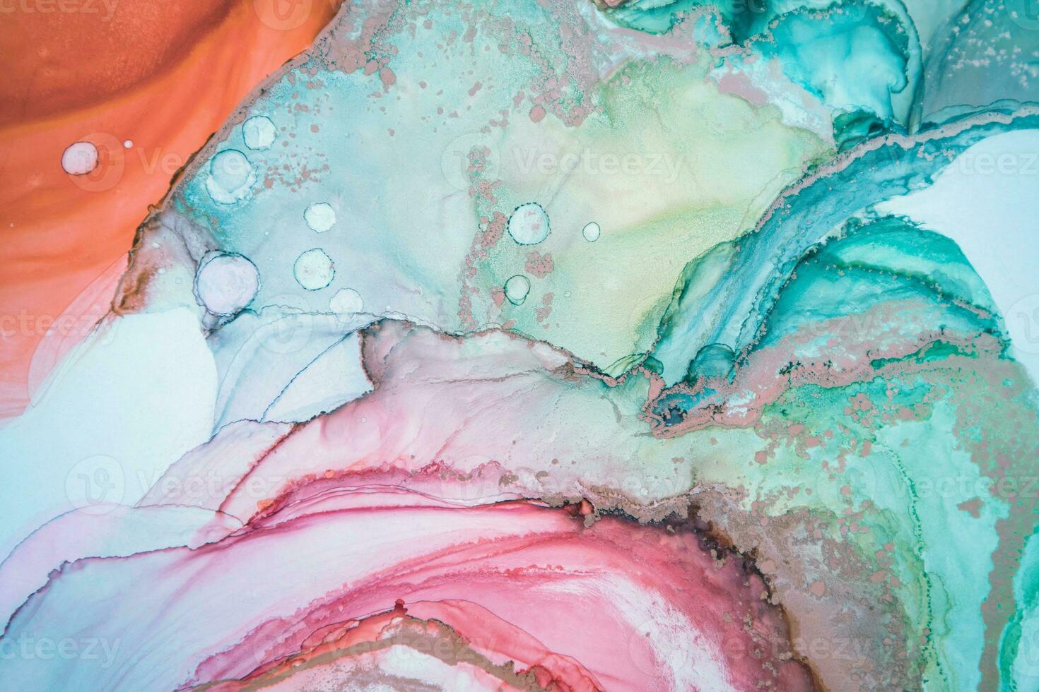 Alcohol ink. Style incorporates the swirls of marble or the ripples of agate. Abstract painting, can be used as a trendy background for wallpapers, posters, cards, invitations, websites. photo