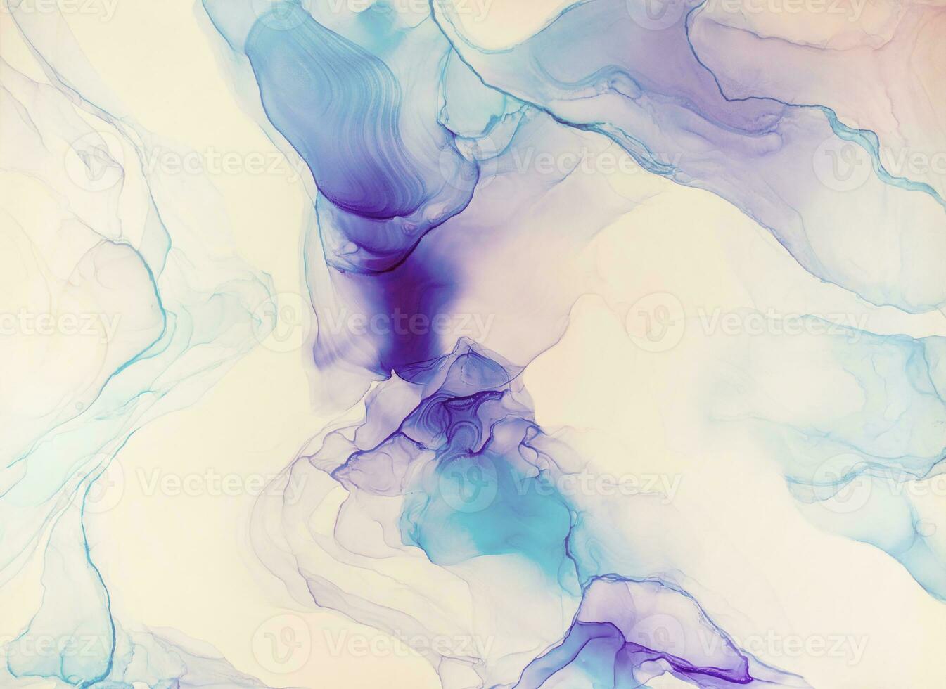 Alcohol ink sea texture. Contemporary art. Abstract art background. Multicolored bright texture. Fragment of artwork. Modern art. Inspired by the sky, as well as steam and smoke. Trendy wallpaper. photo