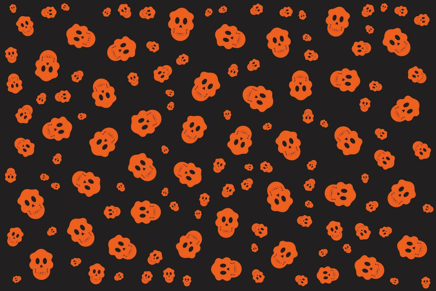 Hand drawn flat Halloween pattern design vector