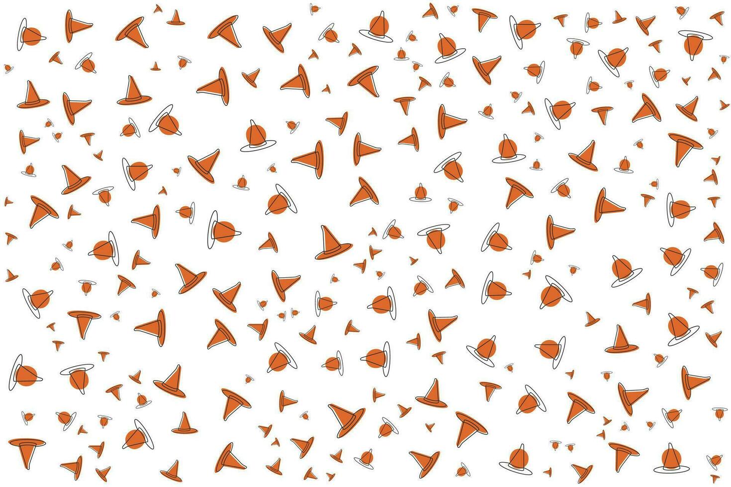 Hand drawn flat Halloween pattern design vector