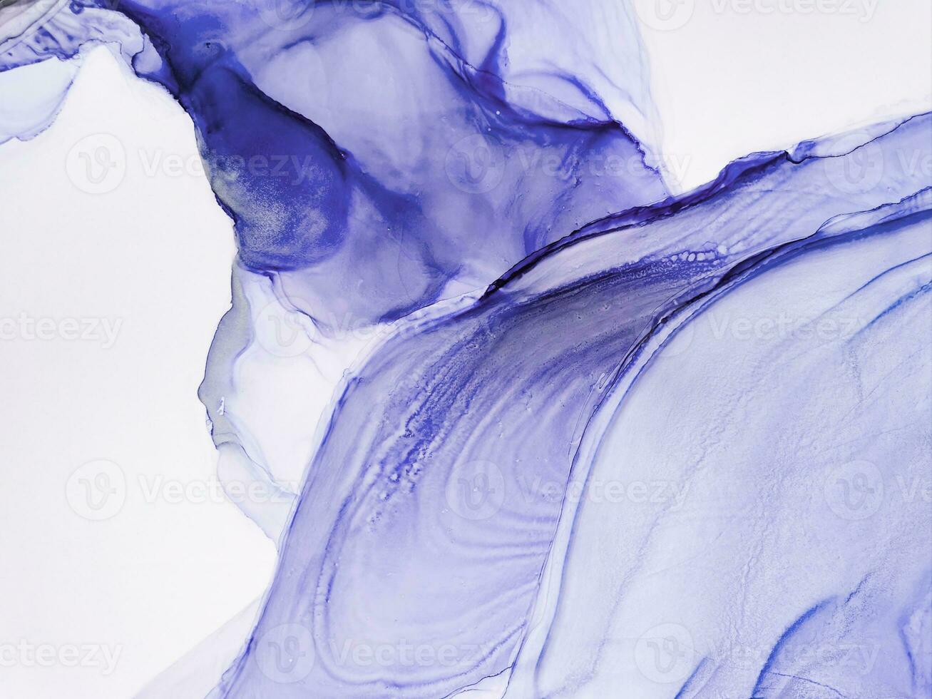 Blue marbled alcohol ink drawing effect. Illustration backdrop. photo
