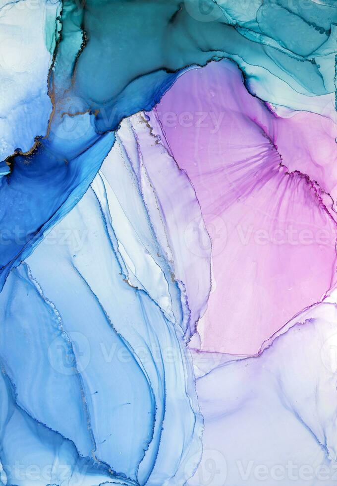 Abstract liquid painting background alcohol ink technique. the abstract ocean includes swirls of marble or ripples of agate. Luxurious fluid painting. photo