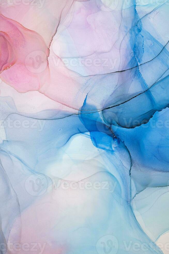 Abstract liquid painting background alcohol ink technique. the abstract ocean includes swirls of marble or ripples of agate. Luxurious fluid painting. photo
