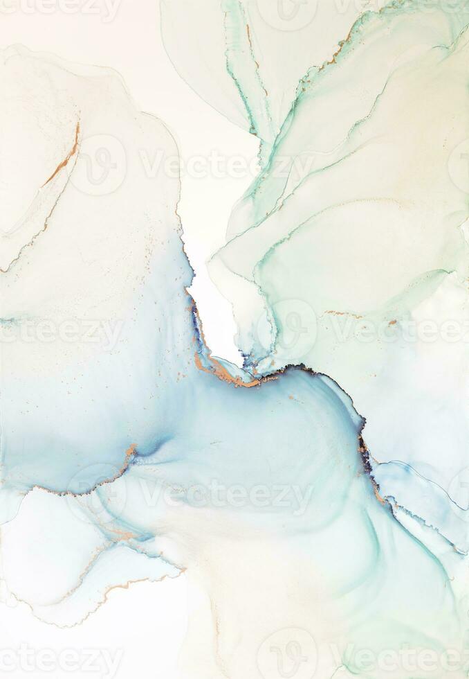Abstract liquid painting background alcohol ink technique. the abstract ocean includes swirls of marble or ripples of agate. Luxurious fluid painting. photo
