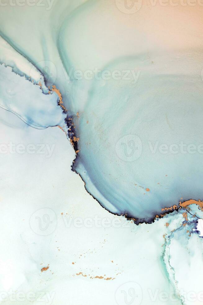 Abstract liquid painting background alcohol ink technique. the abstract ocean includes swirls of marble or ripples of agate. Luxurious fluid painting. photo