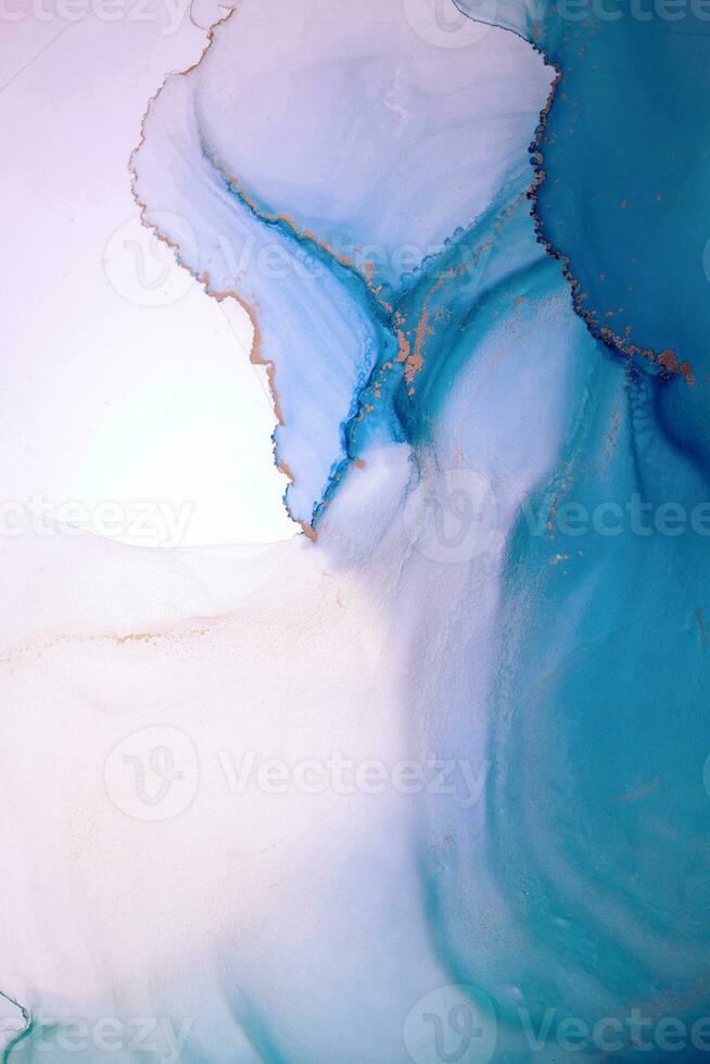 Abstract liquid painting background alcohol ink technique. the abstract ocean includes swirls of marble or ripples of agate. Luxurious fluid painting. photo
