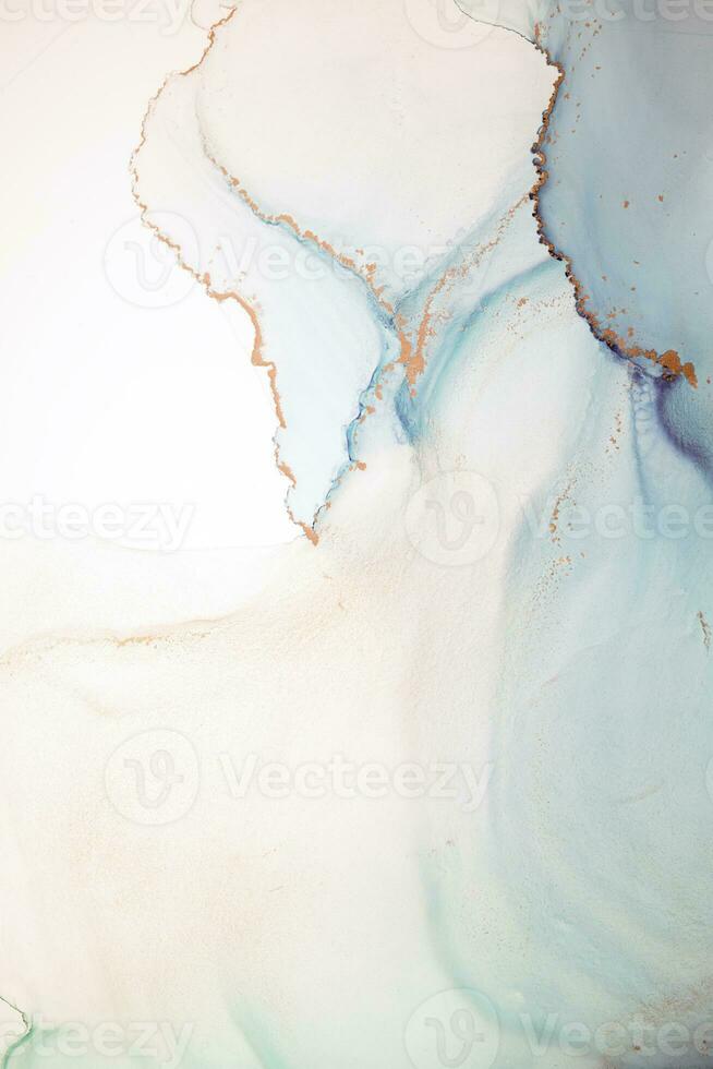 Abstract liquid painting background alcohol ink technique. the abstract ocean includes swirls of marble or ripples of agate. Luxurious fluid painting. photo